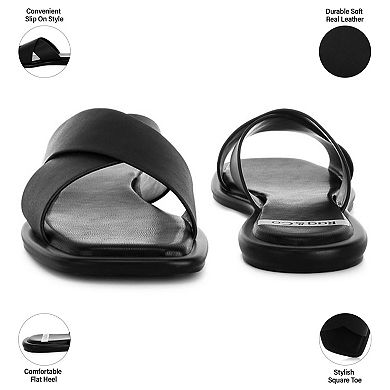 Rag & Co Shosa Women's Slip-On Flat Sandals