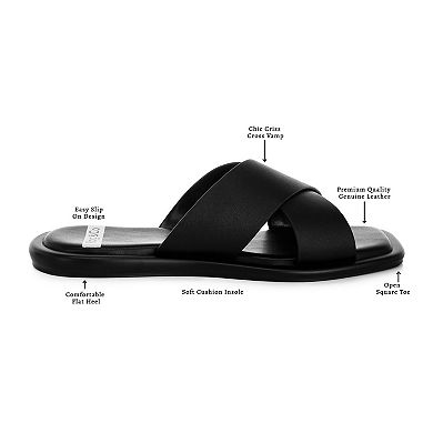 Rag & Co Shosa Women's Slip-On Flat Sandals