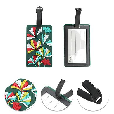 1 Pc Ginkgo Leaf Luggage Tag for Travelling Dark Green