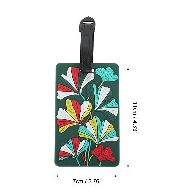 1 Pc Ginkgo Leaf Luggage Tag for Travelling Dark Green