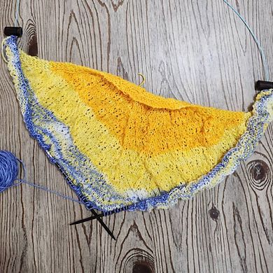 Blue Silk Big Blanket Set Adjustable Knitting Needles w/custom case