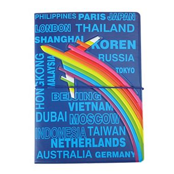 Airplane Alphabet Letters Passport Holder Blue 1 pc