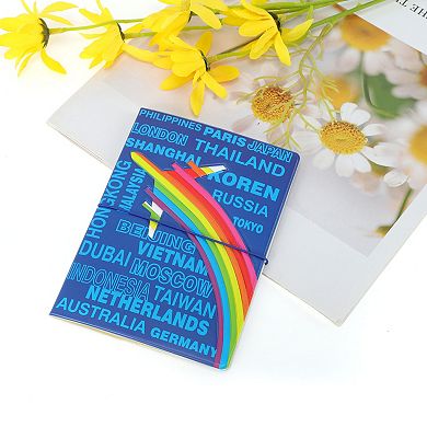 Airplane Alphabet Letters Passport Holder Blue 1 Pc