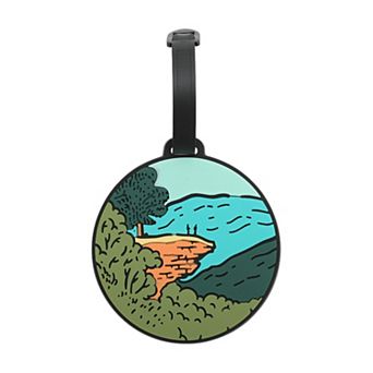 1 pc Peak Forest Luggage Tag for Travelling Blue Green