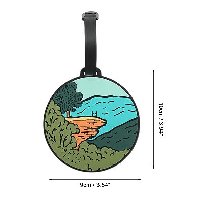1 Pc Peak Forest Luggage Tag for Travelling Blue Green