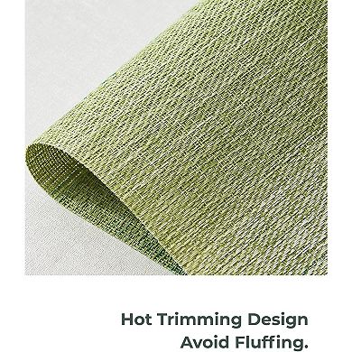 Gradient Green Woven Placemats Set of 6 - Heat Resistant Non-Slip Place mats for Dining Table