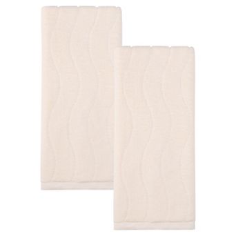 1 Pack Cotton Hand Towels for Bathroom Ultra Soft Highly Absorbent Wave Pattern 13" x 29"