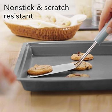 Great Ambitions 15" x 10.5" Nonstick Baking Pan & Rack Set, Multi-Use Dishwasher Safe