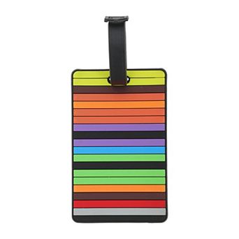 1 pc Multi-color Horizontal Pattern Luggage Tag for Travel Colorful