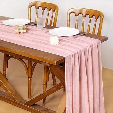 Gauze Cheesecloth Table Runner, Boho Rustic Wedding & Party Decor