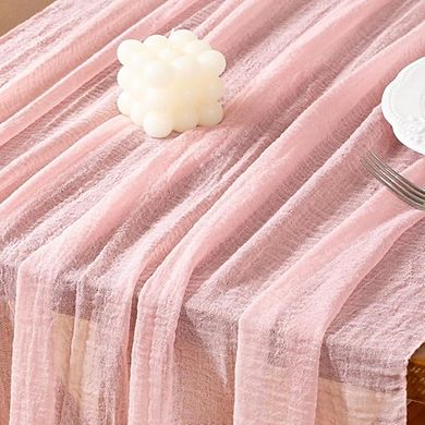 Gauze Cheesecloth Table Runner, Boho Rustic Wedding & Party Decor