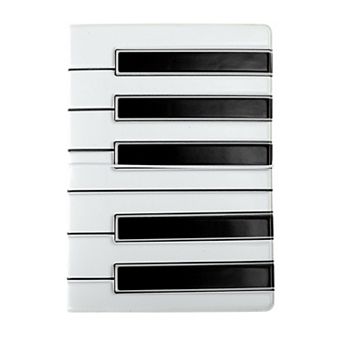 Piano Style Passport Holder Black White 1 pc