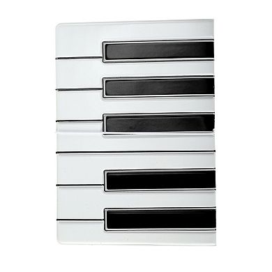 Piano Style Passport Holder Black White 1 Pc