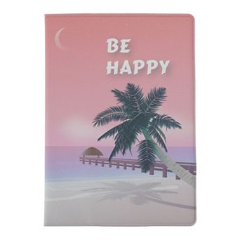 Coconut Palm Tree Passport Holder Pink Purple 1 pc