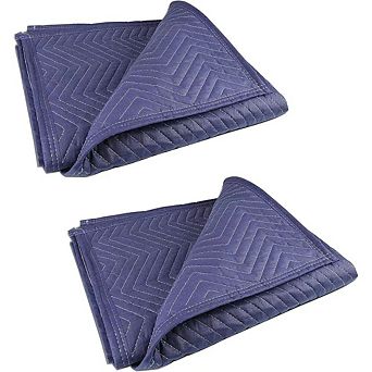 Great Ambitions 2-Pack 40x72" Heavy Duty Moving Blankets, Quilted Furniture Protectors