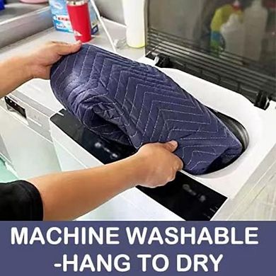 Great Ambitions 2-Pack 40x72" Heavy Duty Moving Blankets, Quilted Furniture Protectors