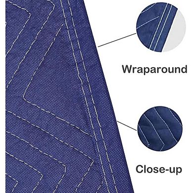 Great Ambitions 2-Pack 40x72" Heavy Duty Moving Blankets, Quilted Furniture Protectors