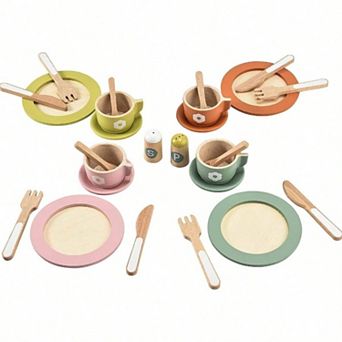 27 pc Wooden Play Kitchen Set Montessori Toys Gift