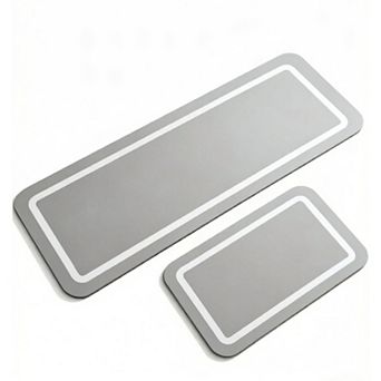 Soft Diatomaceous Earth Bath Mat, Quick Dry Bathroom Mats 2 pc Super Absorbent Bath Mat Set