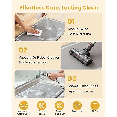 Soft Diatomaceous Earth Bath Mat, Quick Dry Bathroom Mats 2 Piece, Super Absorbent Bath Mat Set