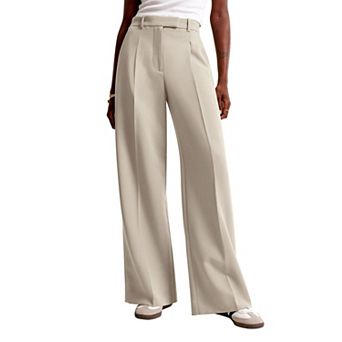 Women High Waisted Wide Leg Pants Dressy Suit Pants Business Casual Work Trousers