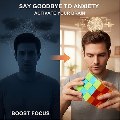 18CM Giant 3x3 Speed Cube, Color-Matching Sensory Fidget Toy