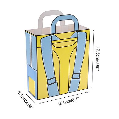 6Pcs Cartoon Backpack Shape Gift Bags for All Occasions