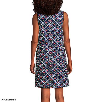 Petite Lands' End Linen Above the Knee Shift Dress