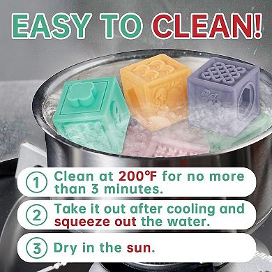 3-in-1 Stacking Blocks Set, 23 Pieces for Sensory Development and Gentle Play