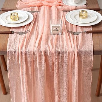 Cheesecloth Table Runner Boho Gauze, Rustic Wedding & Party Decor