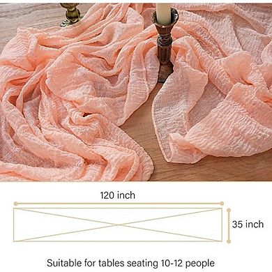 Cheesecloth Table Runner Boho Gauze, Rustic Wedding & Party Decor