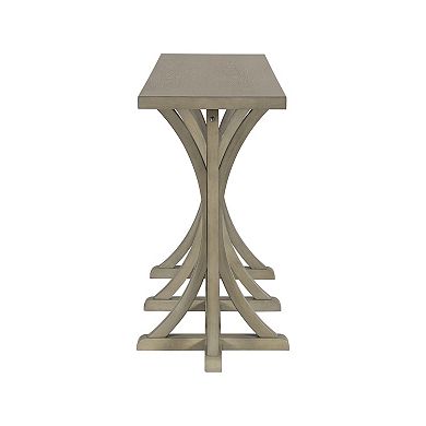 Aoolive Modern Console Table with Adjustable Feet, Accent Hallway Table with Slender Curved Legs