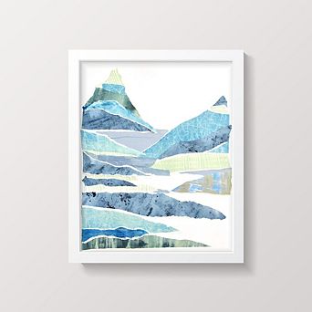Layered Mountain Small Framed Print