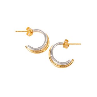 Belinda Jewelz Two-Tone Hoop Earrings