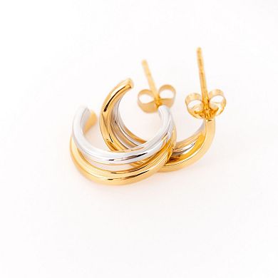 Belinda Jewelz Two-Tone Hoop Earrings