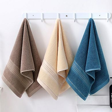 3 Pack Hand Towels for Bathroom, Cotton Soft Absorbent Decorative Hand Towel Set 13x30 Inch