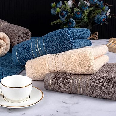 3 Pack Hand Towels for Bathroom, Cotton Soft Absorbent Decorative Hand Towel Set 13x30 Inch
