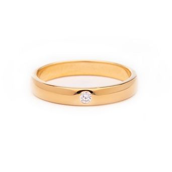 Belinda Jewelz 18k Gold Plated Vermeil Elegant Gemstone Band Ring
