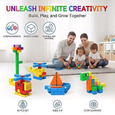42PCS Magnetic Building Blocks,Girls & Boys