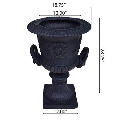 TEINIE 18.75" Magnesium Oxide Garden Urn Planter