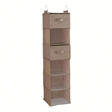 6 Shelf Hanging Closet Organizer with Breathable Fabric and PEVA Shelving