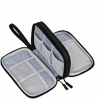 Travel Electronic Organizer Bag Waterproof Cable Accessories Storage Case Black