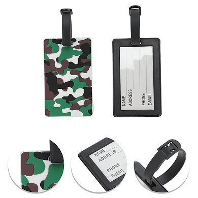 1 Pc Irregular Pattern Luggage Tag for Travel White Green