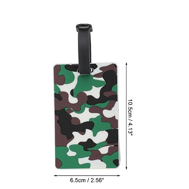 1 Pc Irregular Pattern Luggage Tag for Travel White Green
