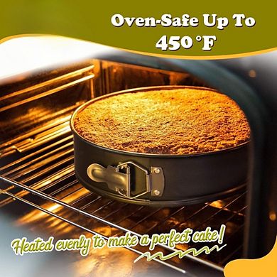 Springform Pan Set of 3 Non-stick Leakproof Round Cake Pan Set Includes 3 Pieces 6" 8" 10"