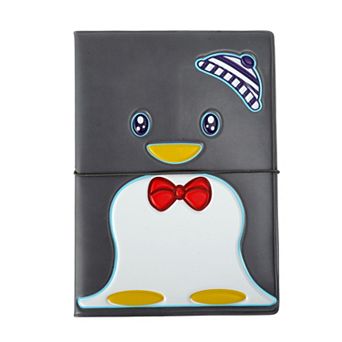 Cartoon Little Penguins Passport Holder Black White 1 pc