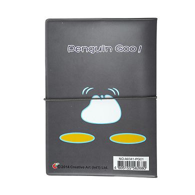 Cartoon Little Penguins Passport Holder Black White 1 Pc