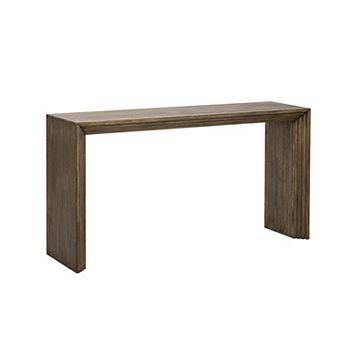 Aoolive Paulownia Veneer Console Table, Entryway Display Table, Minimalist Sofa Table