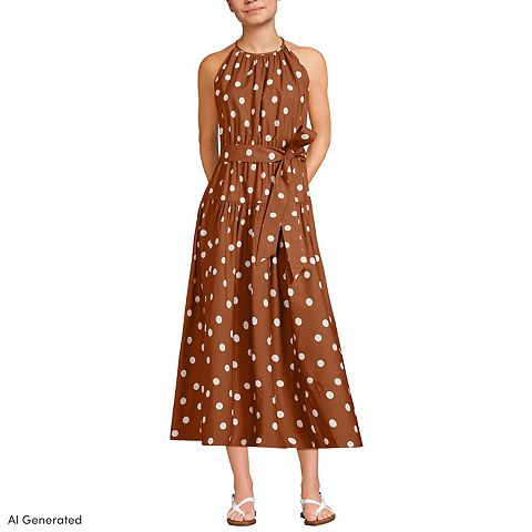 Женские платья Lands' End Poplin Halter Midi Dress