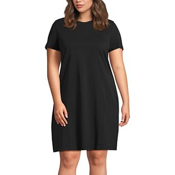 Women's Lands' End Sleeveless Eyelet Shift Dress Above the Knee